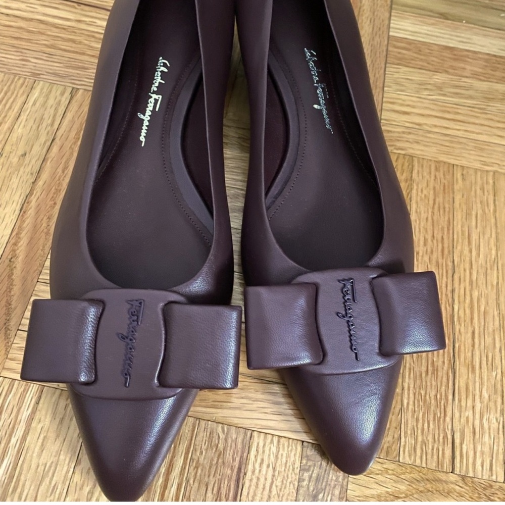 Salvatore Ferragamo Dark Burgundy Leather Shoes